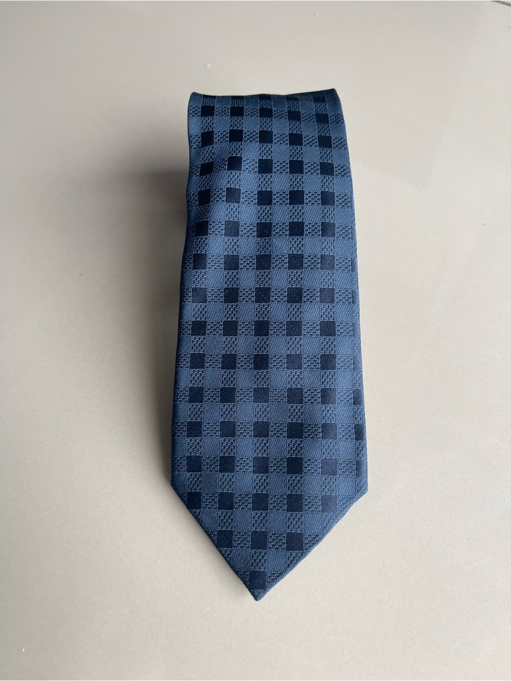 Classic Navy Check Men’s Tie - Navy